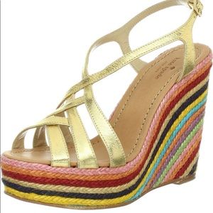 Kate Spade Multi Colored Wedges SIZE 7.5